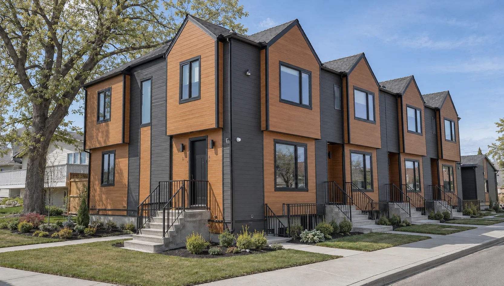 Completed Optima multi-family apartment development