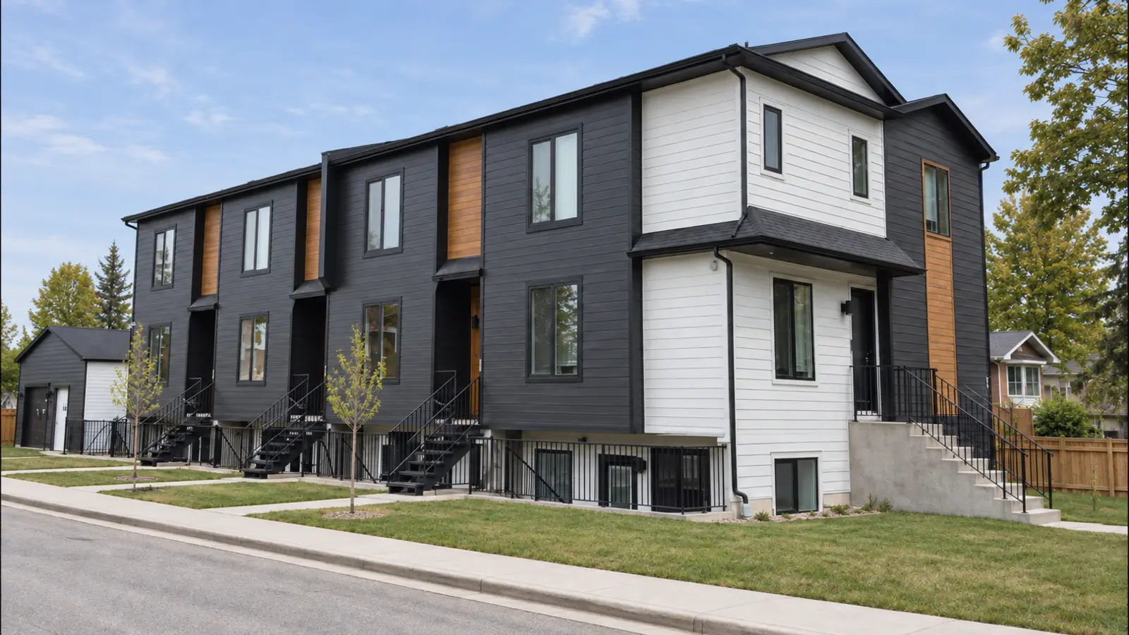 Completed Optima multi-family development at 2202 43 St SE