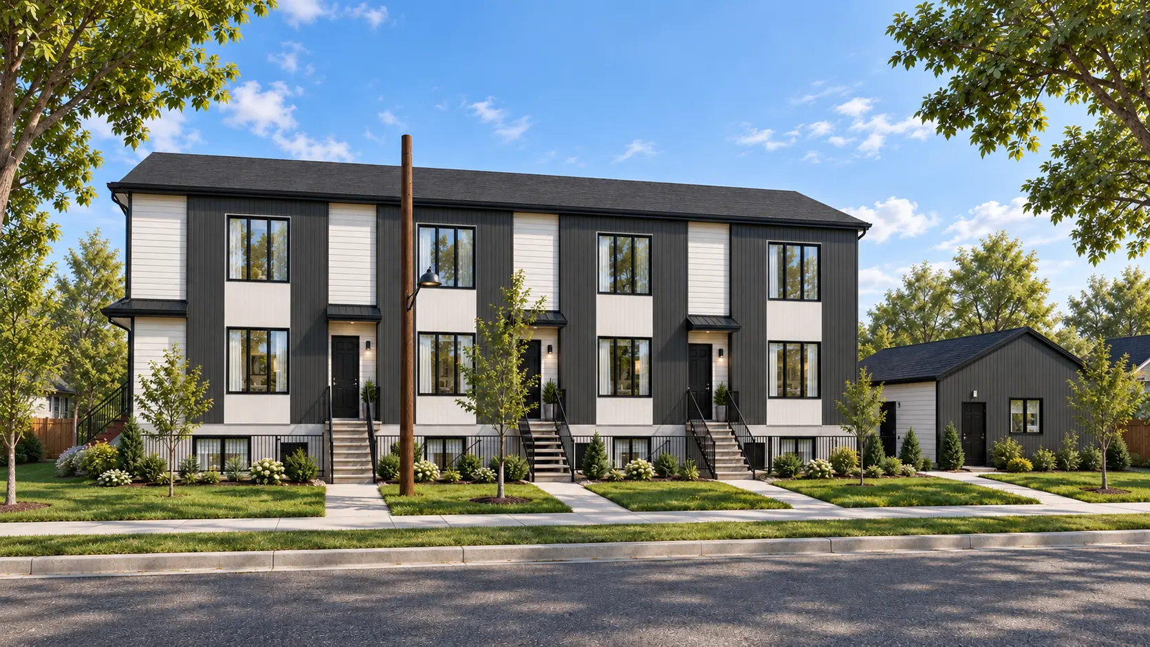 Architectural rendering of Optima multi-family development at 4604 84 St NW
