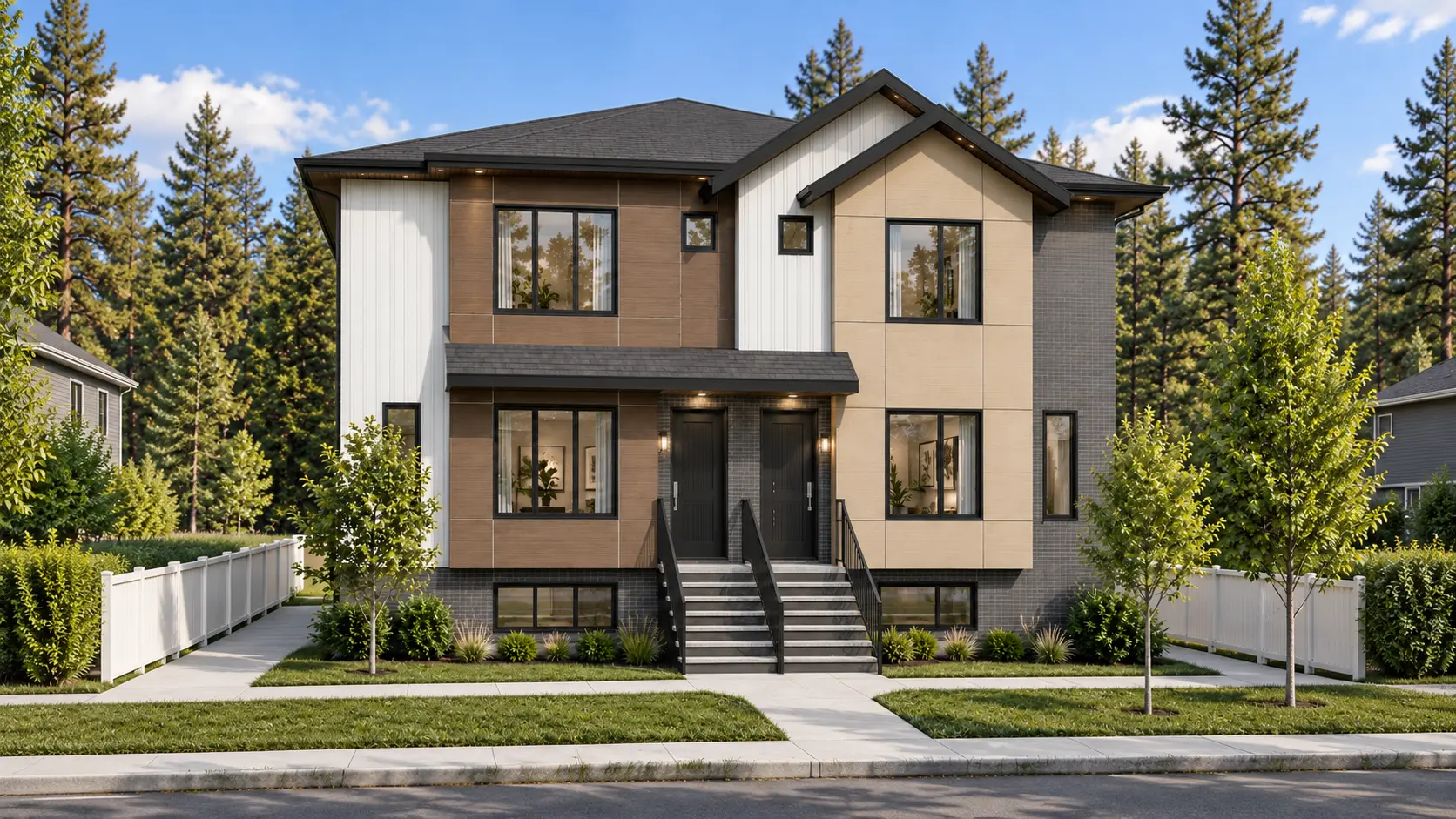 Architectural rendering of Optima multi-family development at 7136 36 Ave NW
