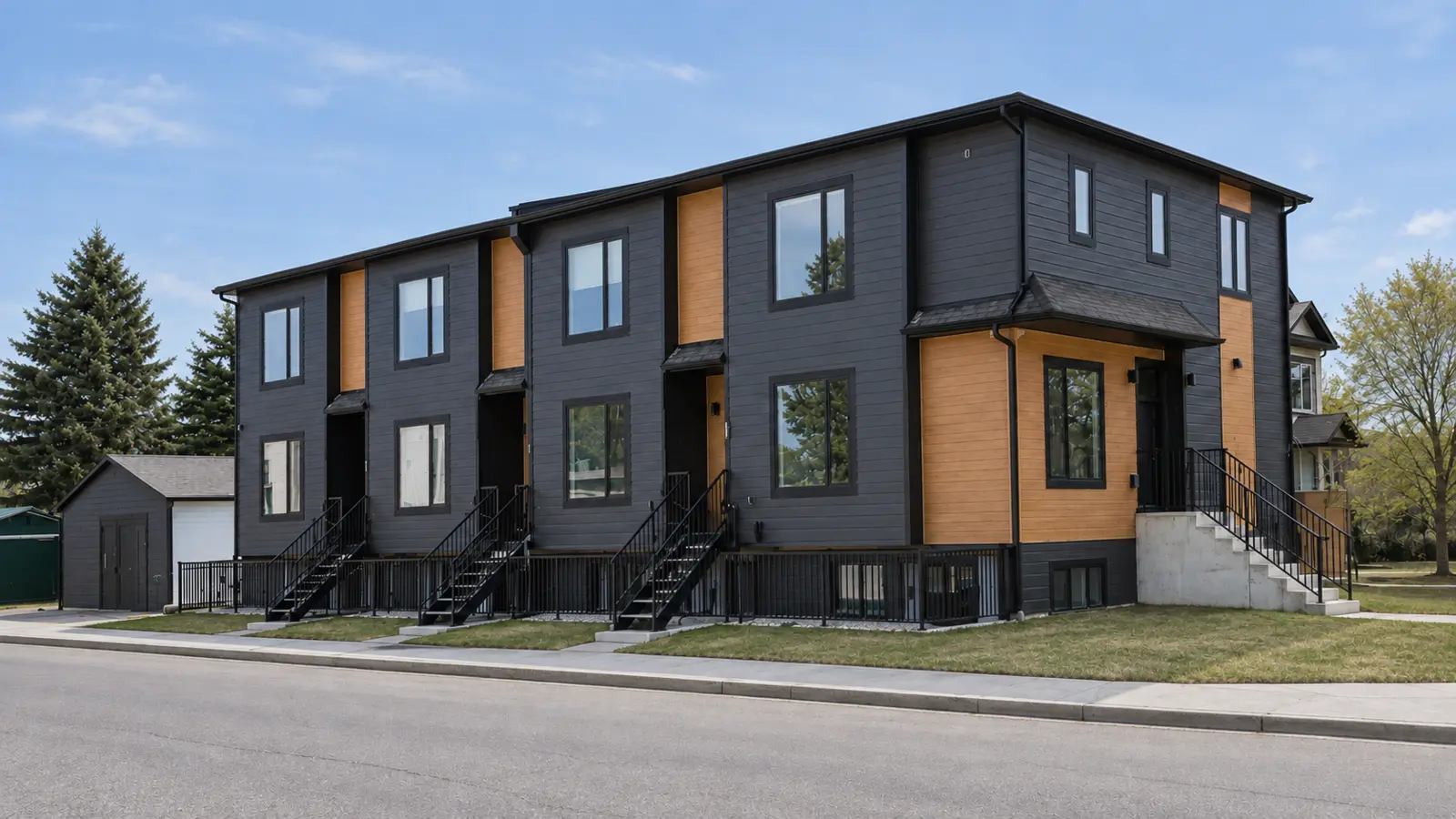 Completed Optima residential community at 2004 37 St SE