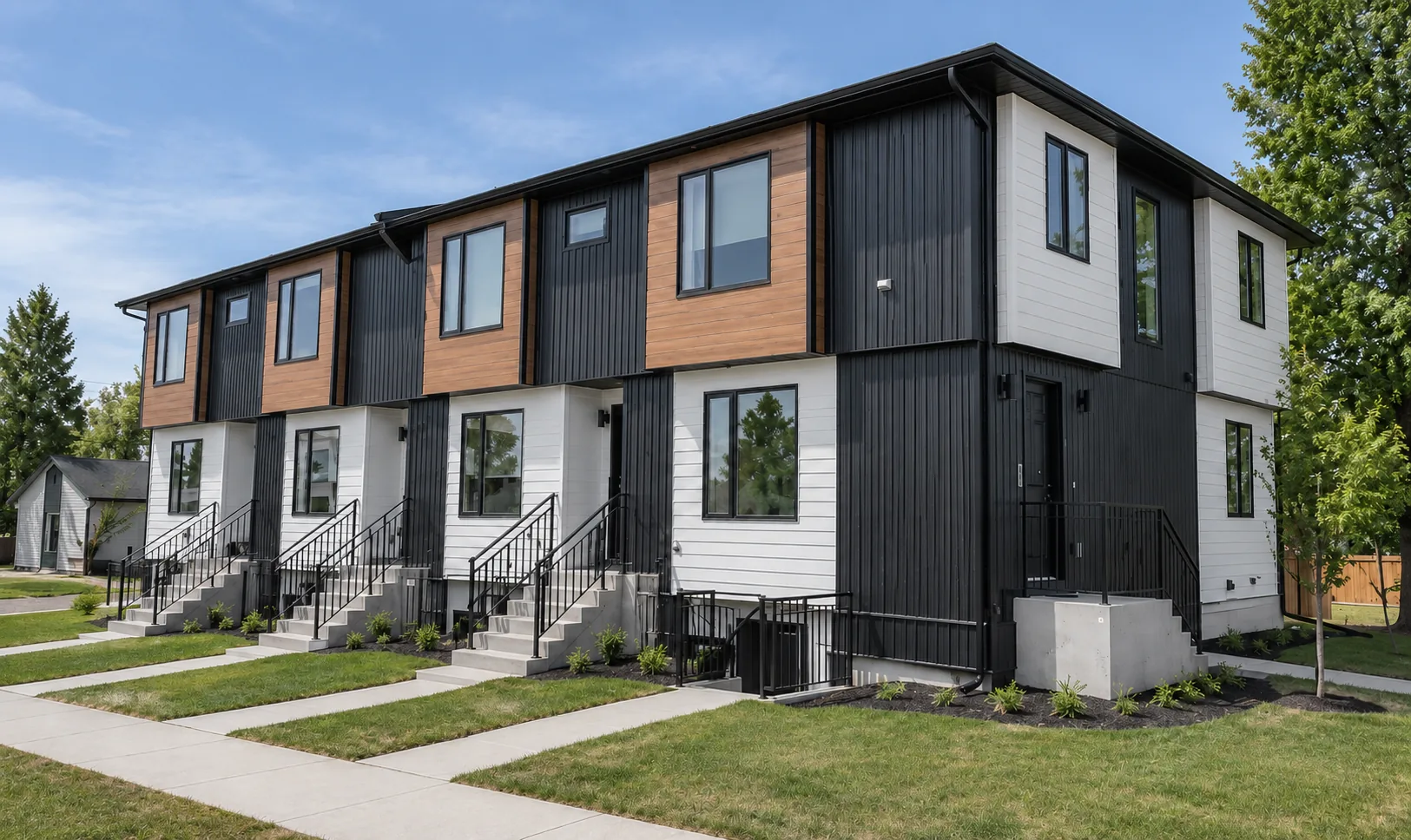 Completed Optima development at 8040 33 Ave NW
